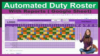 #287-How to Create Automated Monthly Duty Roster in Google Sheet | Automated Shift Schedule