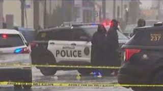 Buffalo Police respond to a scene on Broadway