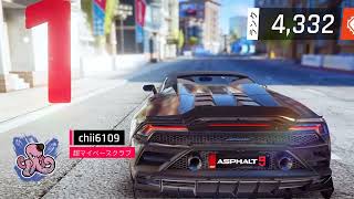 無課金Asphalt9 オーバークロックウラカン・ランク4332！、かりそめパワーでマルチ、overclock chip, TD（steam版）