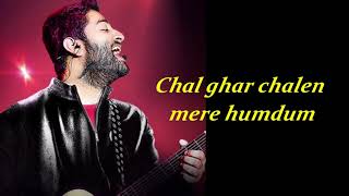 Arijit Singh: Chal Ghar Chalen [ Lyrics ] | Malang | Aditya R K, Disha P | Arijit Singh, Sayeed Quad