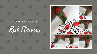 HOW TO PAINT RED FLOWERS | Flower Painting | Simple Painting | Easy | Aressa1 | 2020