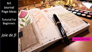 Art Journal Page Ideas Tutorial For Beginners