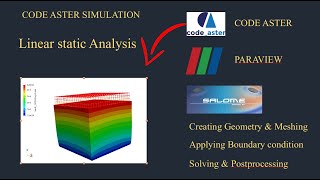 Salome meca tutorials for beginners -01|Linear static Analysis using Code Aster
