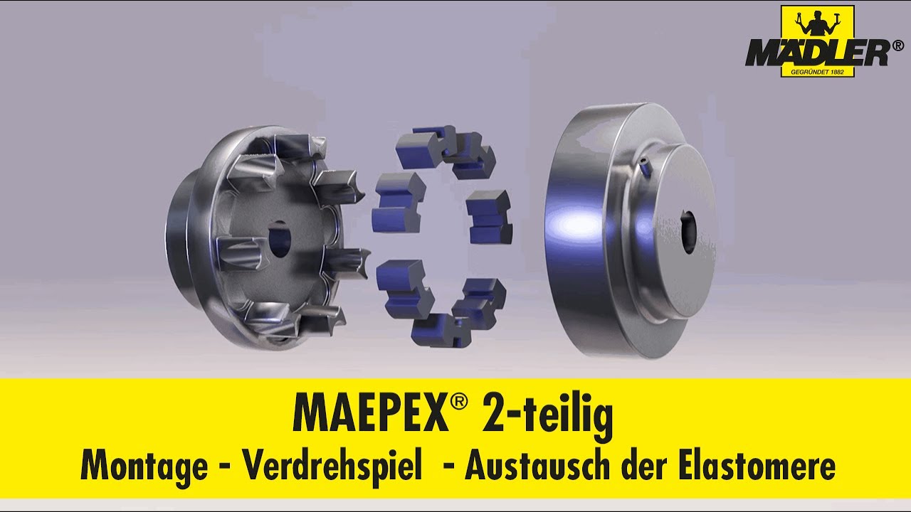 Elastische Kupplungen MAEPEX® 2-teilig – Montage – Verdrehspiel ...