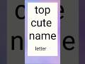 Top five letter name#video #viral