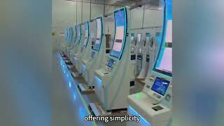 Interactive 39 Inch Touch Screen Self Service payment kiosk with card reader and a4 printer