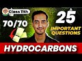 Hydrocarbons |25 Important questions| Class 11 Chemistry  | CBSE |Sourabh Raina