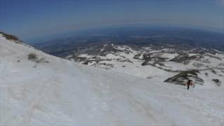 鳥海山BC３：七高山から矢島口滑走とサンセットスキー