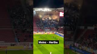 Hertha Pyroshow bei Mainz 05