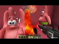 spongebob tiny castle vs patrick tiny castle smallest castle battle in minecraft