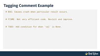 Documenting vs Commenting Code in Python
