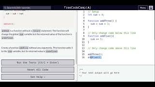 Lesson 55 | Basic JavaScript | Understanding Undefined Value returned from a Function