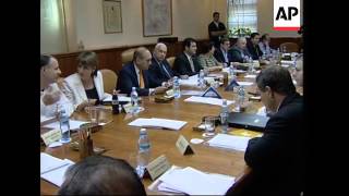 Israeli cabinet meets, US embassy security