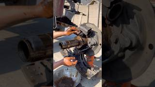 Mechanic Cleaning Trailer Wheel with Diesel | Step-by-Step Process