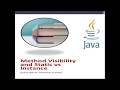 Java Method Visibility  & Static vs Instance