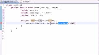 The New EQUATOR1XB » Java Programming Tutorial – 23 – Compound Interest Program