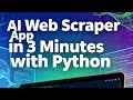 I create a AI WEB scraper app in 3 minutes by python 