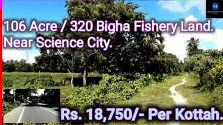 Low Price, Fishery Land 320 Bigha. মাছের ভেড়ী ৩২০ বিঘা, 14 km from Science City, 3.75 lac per Bigha