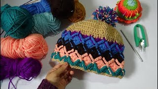 GORRO BAVARIAN TEJIDO A CROCHET