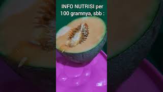 SEGUDANG KHASIAT MELON,,, #short info sehat,,, #terapi buah,, #manfaat jus buah