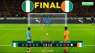 Nigeria 🆚 Côte d'Ivoire - Penalty Shootout 2024 | Final African Cup of Nations 2023 | PES Gameplay