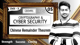 Chinese Remainder Theorem in Tamil | Cryptography and Cyber Security in Tamil | Unit 3 | CB3491