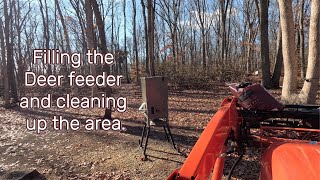 Filling the Deer Feeder \u0026 Prepping the Perfect Whitetail Spot! 🦌