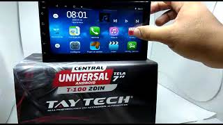 Central Multimidia Universal 7 Polegadas Android T100 Taytech