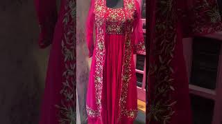 Zardozi embroidery jackets with off shoulder western gown perfect fusion outfit