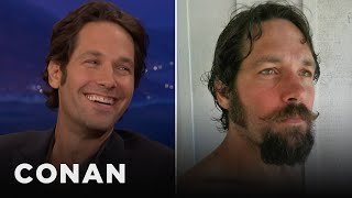 Paul Rudd Shaved His Beard In Stages | CONAN on TBS