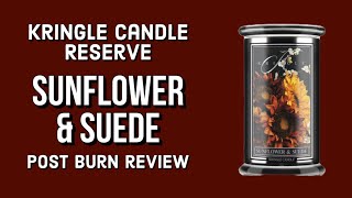 KRINGLE CANDLE RESERVE Sunflower \u0026 Suede Post Burn Review: Perfect for Valentine’s Day? 🌹