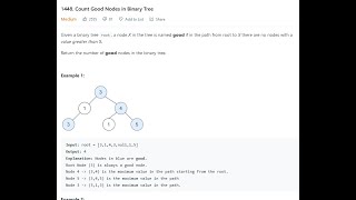 Leet code - 1448. Count Good Nodes in Binary Tree - Javascript