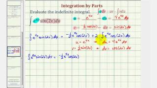 Ex: Integration by Parts Twice and Solving (e^(nx)*sin(mx))