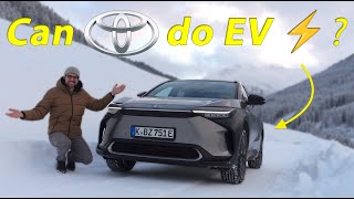 Toyota bZ4X driving REVIEW with AWD and winter range test!