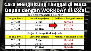 Cara Menghitung Tanggal di Masa Depan dengan WORKDAY di Excel