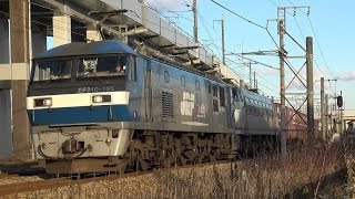 【4K】JR山陽本線　EF210-165号機牽引(ムドEF66-121号機)　遅2073レ貨物列車