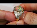 Indonesian Black Opal Ring at 4.7 carats by Kat Florence KF07864