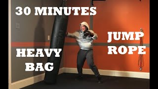 30-Minute Jump Rope \u0026 Heavy Bag Workout (Follow Along)