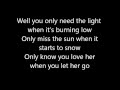 passenger- let her go (lyrics video)