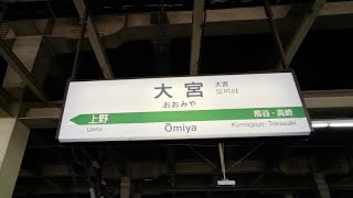 【4K乗換動画】大宮駅　東北・山形・秋田・北海道・上越・北陸新幹線上り―8-9番線　宇都宮・高崎　乗換え　PIMI PALM2  で撮影4K30P