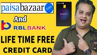 RBL Paisabazaar Duet Credit Card 🤑 Unlimited Cashback + Lifetime Free Credit Card | Instant Loan