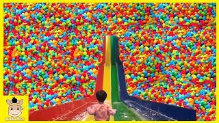 Indoor Playground Fun for Kids and Family Play Rainbow Colors Slide Balls | MariAndKids Toys
