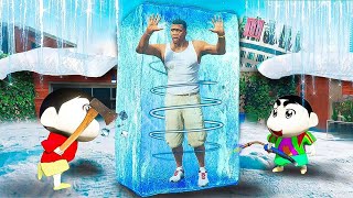 GTA 5 !! SHINCHAN & FRANKLIN IRON MAN, HULK FREEZES IN COLDEST ICE IN GTA 5 TAMIL