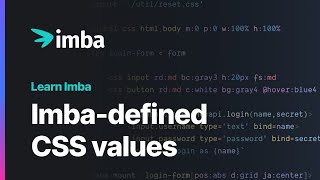 Imba-Defined CSS Values | Learn Imba tutorial