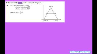 Write a coordinate proof to prove GH = 1/2 DF. Midsegment Theorem. Distance Formula