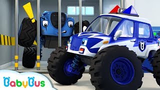 Monster Police Car Song | Police Cartoon | Nursery Rhymes | Kids Songs | Color Song | BabyBus