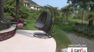 9716 Outdoor furniture Patio rattan double seat hanging swing chair