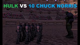 UEBS - HULK VS 10 CHUCK NORRIS #game #gaming #uebs #war #uebs2 #soldier #shorts #hulk #marvel #vs #