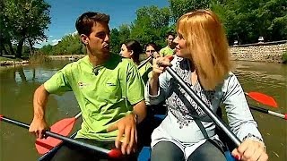 Practicando piragüismo en el río Tajo a su paso por Aranjuez