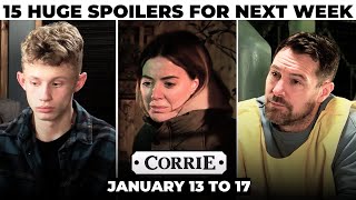 15 Coronation Street Spoilers for Next Week – 13th - 17th January 2025